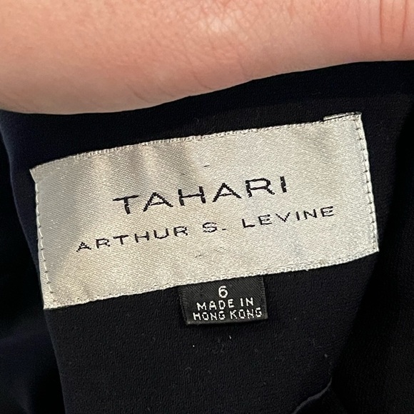 Tahari black long lined button career professional blazer jacket - Picture 3 of 5